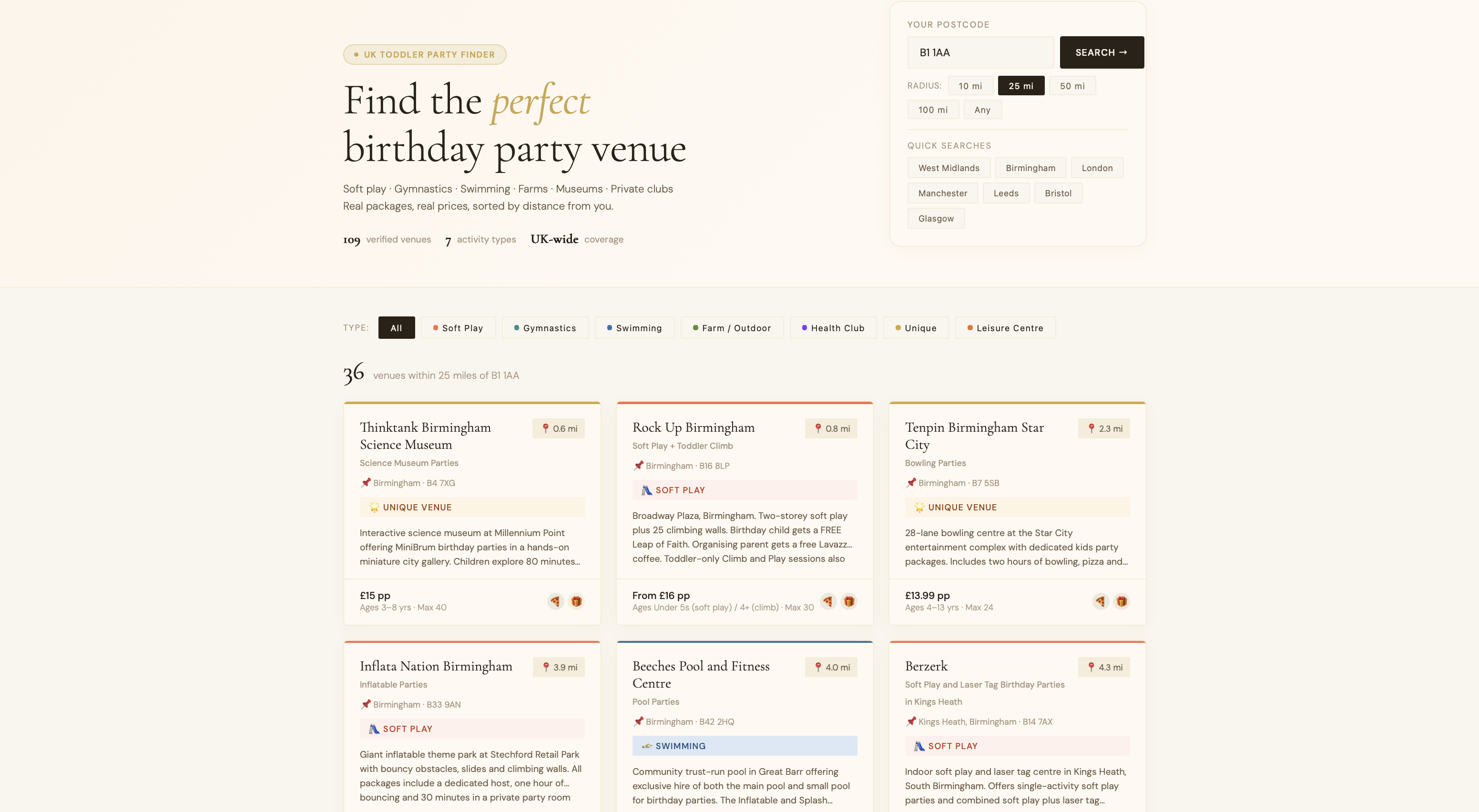 Venue finder